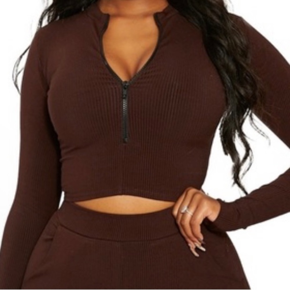 Black Naked Wardrobe ZIP DOWN SNATCH UP CROP